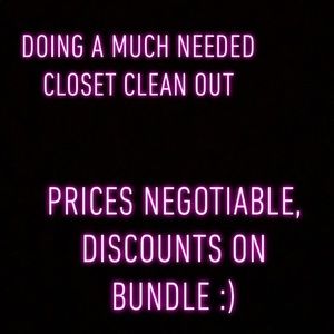 PRICES NEGOTIABLE, DISCOUNTS ON BUNDLES